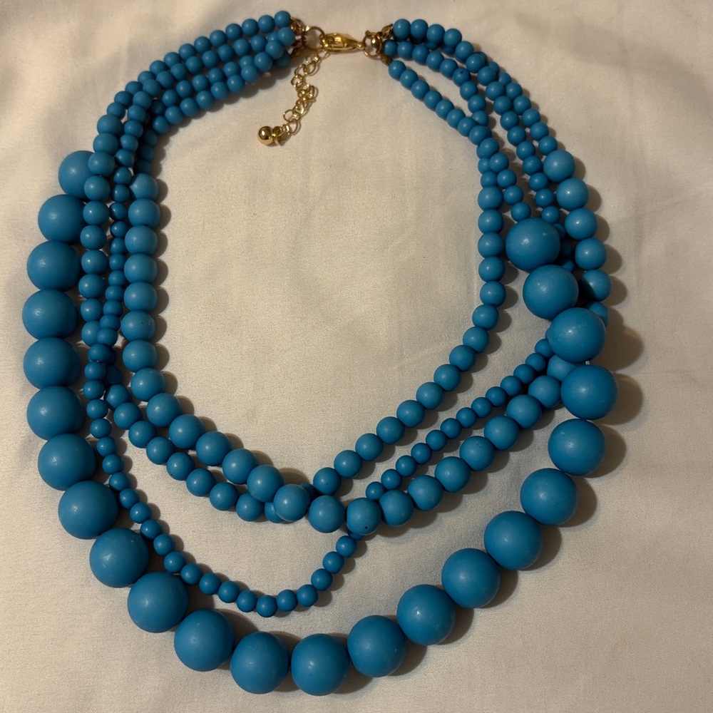 Turquoise Beaded Multi-Strand Necklace
